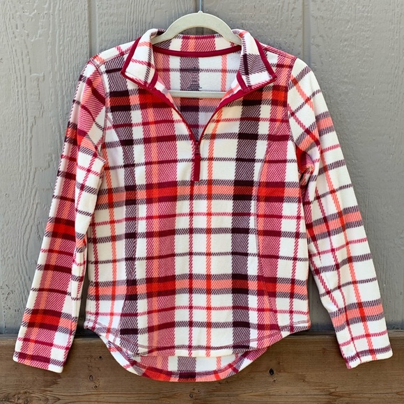 St. John’s Bay soft half zip plaid fleece pullover - Picture 7 of 9